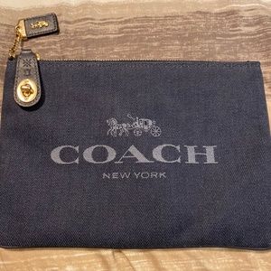 Coach Denim Wristlet